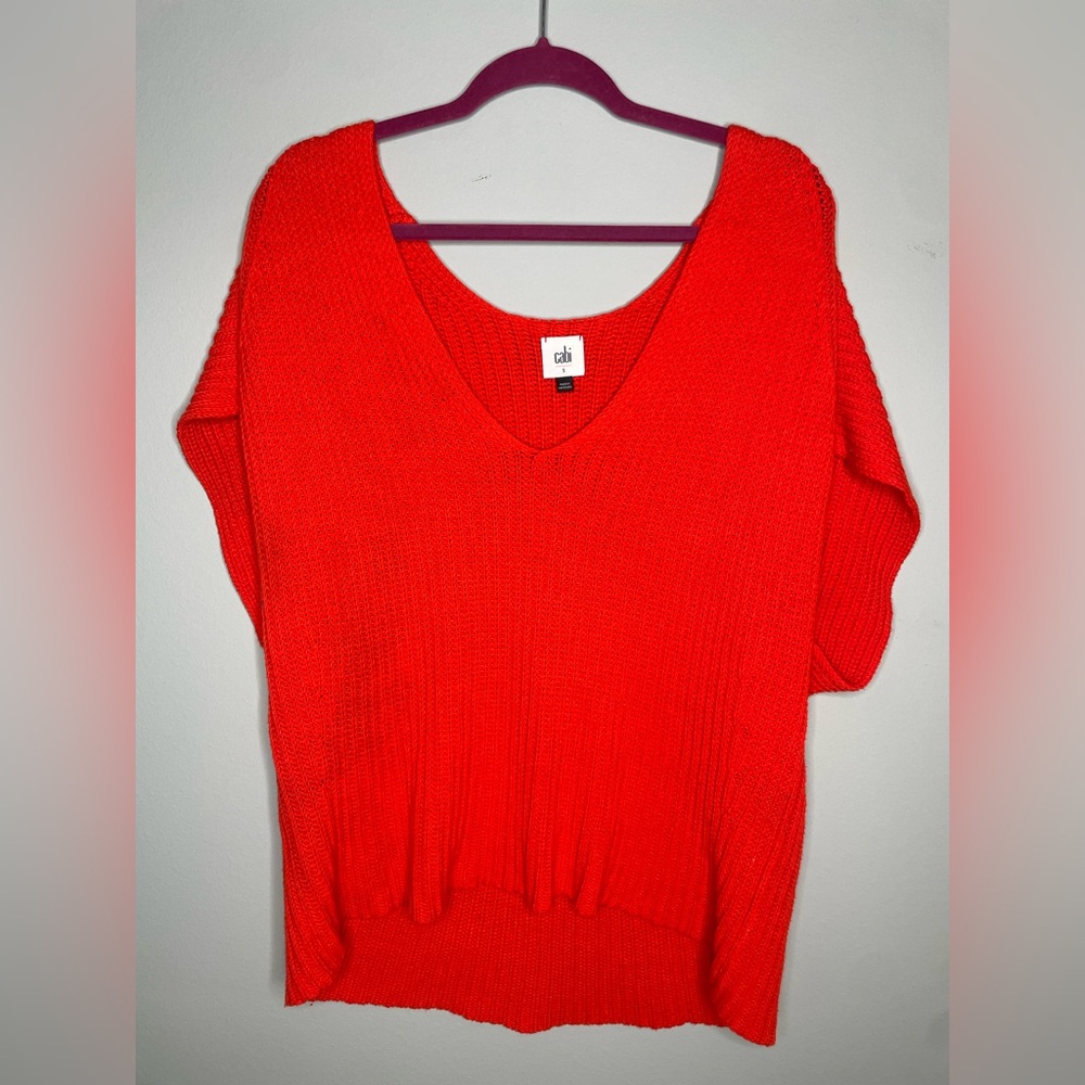 cabi Oversized Ruby Pullover Cotton Blend Knit Sweater Top